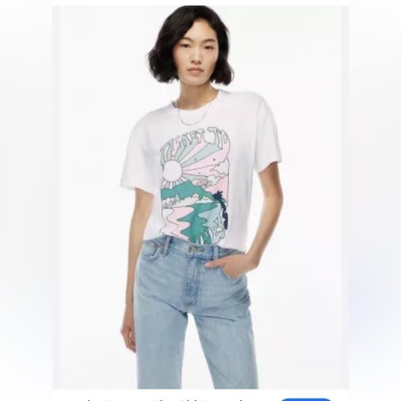 Denim Forum Tops - DENIM FORUM Aritzia The Old Favourite Oversized Tee